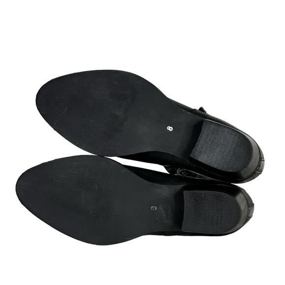 Diba Skyler Boots Women's SZ 8 Low Ankle Bootie Western Knotted Black Biker - Picture 7 of 11